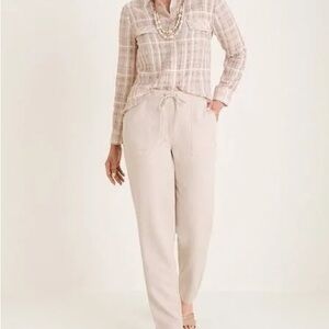 Chico’s Drawstring Ankle Pants 1.5 M/10 Cafe Au Lait